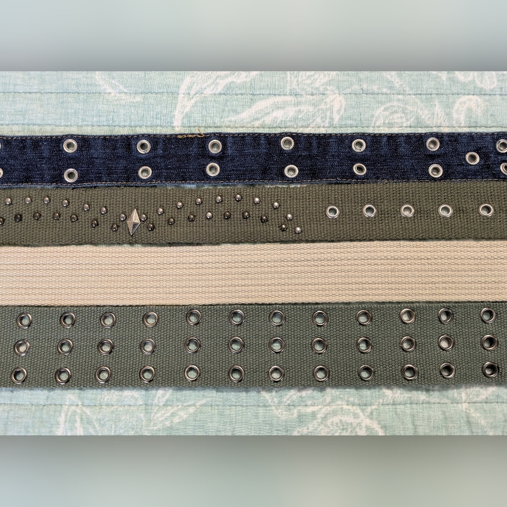 Bundle of 4 Canvas Women's Belts. Sizes 38", 39", 42". - Picture 2 of 3